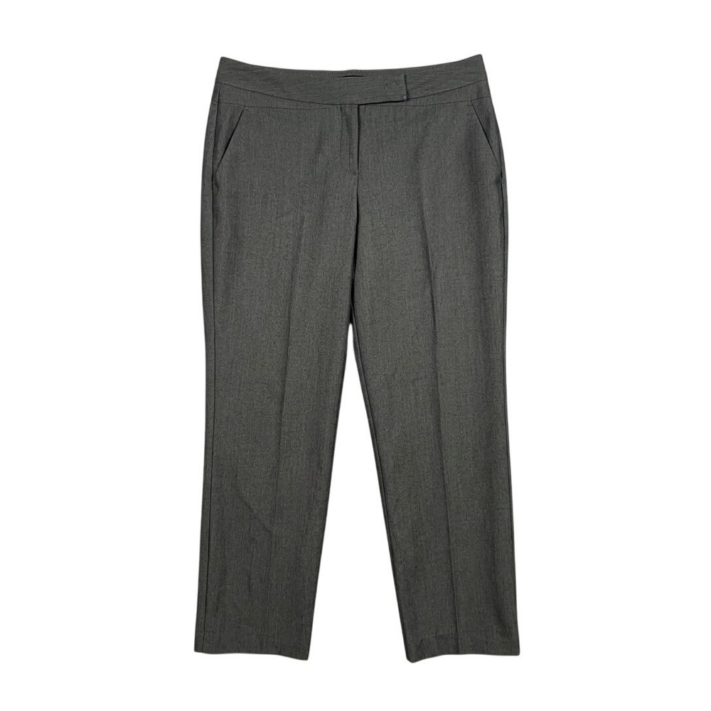 Worthington Petite Modern Fit Dress‎ Pants Gray Straight Leg Trousers Size 8P